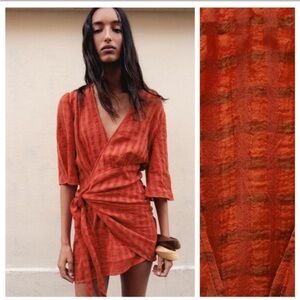 NWT Zara Carla Wrap Dress